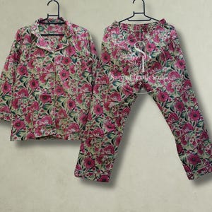 Conjunto de pijama cómodo de algodón, ropa de dormir bohemia, conjunto de pijama de talla grande para prepararse, conjunto de pijama para damas de honor, pijama, regalos de boda