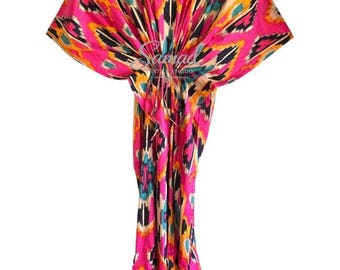 Cotton Summer Kaftan Dress, Hand Block Print Beach Cover Up, Maternity kaftan cotton, Gift for Girlfriend