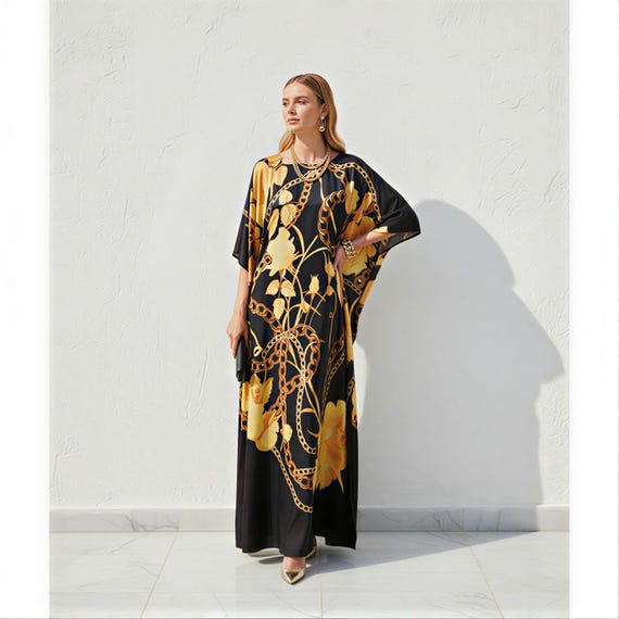 Yellow rose kaftan wedding dress : silky smooth gown, Beach vacation, house party maxi robe Yellow rose kaftan wedding dress : silky smooth gown, Beach vacation, house party maxi robe