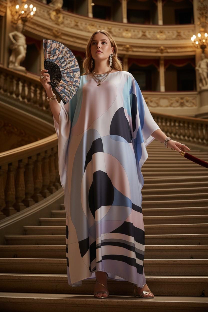 Luxury Silk Blend Kaftan