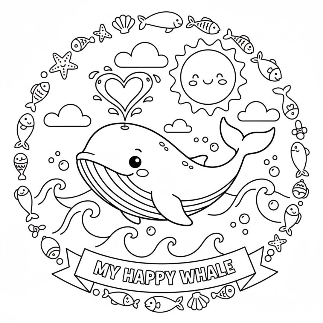 Minecraft Whale Colouring In Whale Colouring Page - Etsy