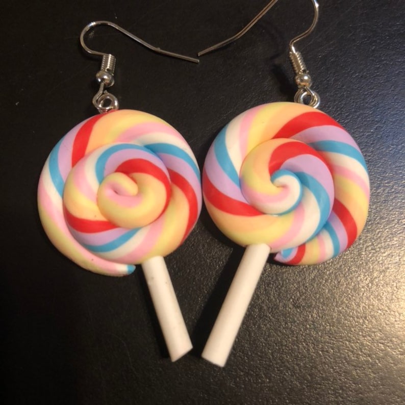 Lollipop Candy Earrings Whimsical Jewelry Gifts for Women Etsy