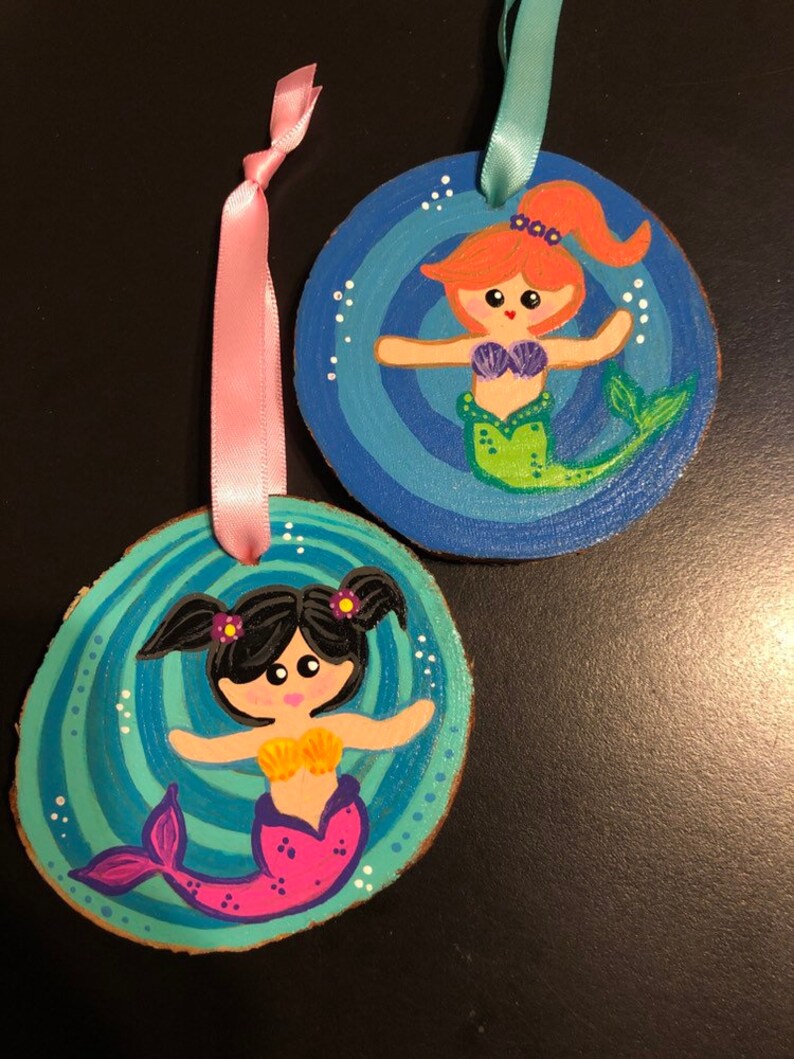 Set of Two Mermaid Ornaments 画像 1