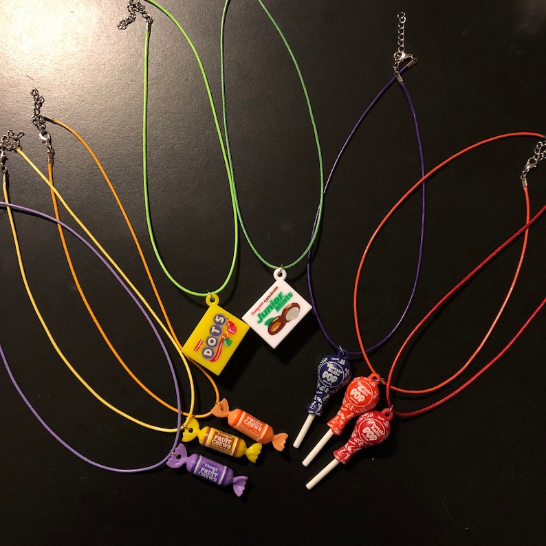 Candy Necklaces novelty jewelry Tootsie Roll pendants Gifts Etsy