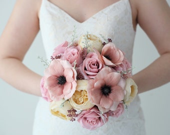 Pink and Cream Brides Bouquet - Ships the Next Day - ID#98