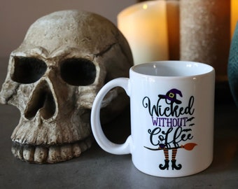 11oz Wicked Without Coffee Halloween Mug