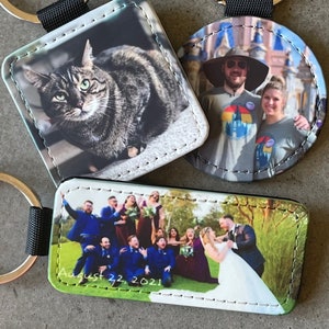 Key Chain Custom Photo PolyLeather