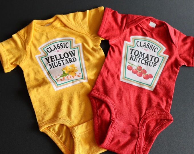 Featured listing image: Ketchup, Mustard and Sweet Relish Baby Onesies