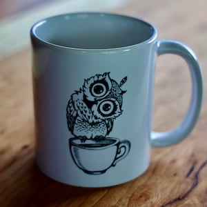 11oz Caffeine Molecule Owl Mug