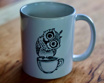 11oz Caffeine Molecule Owl Mug