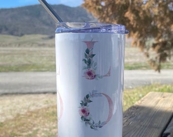 20oz Stainless Steel Skinny LOVE Tumbler with Lid and Straw