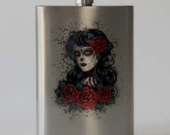 Day of the Dead, 8oz Flask