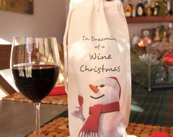 I'm Dreaming of a Wine Christmas Bag