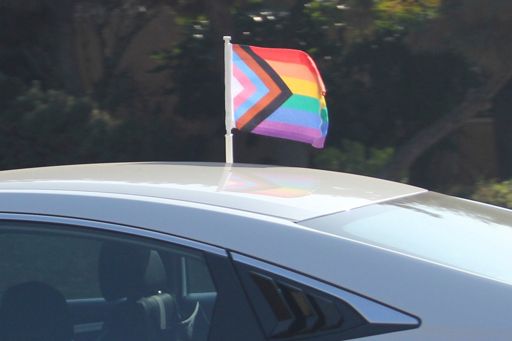 Progress Pride Car Flag 