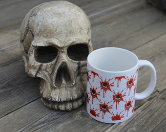 11oz Creamic Bloody Skull Mug