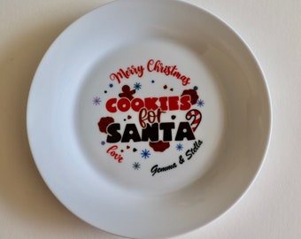 Ceramic Personal Santa's Cookie Plate
