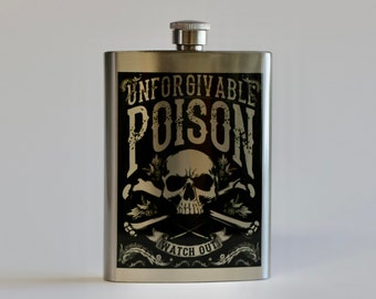 8oz Stainless Steel Flask Unforgivable Poison