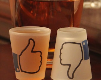 Thumbs Up, Thumbs Down Shot Glass