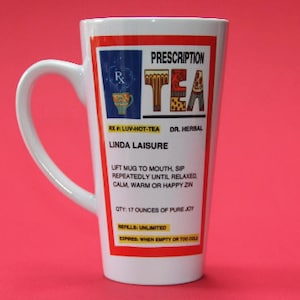 RX Prescription Tea Latte Mug / 17 ounce
