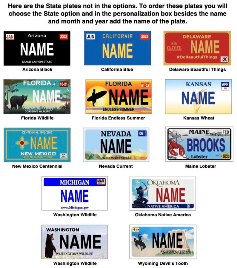 Mini State License Plates 画像 10