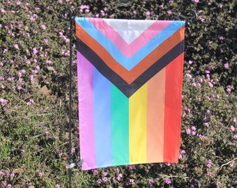 Progress Pride Garden Flag