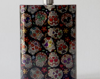 Sugar Skulls, 8oz Flask