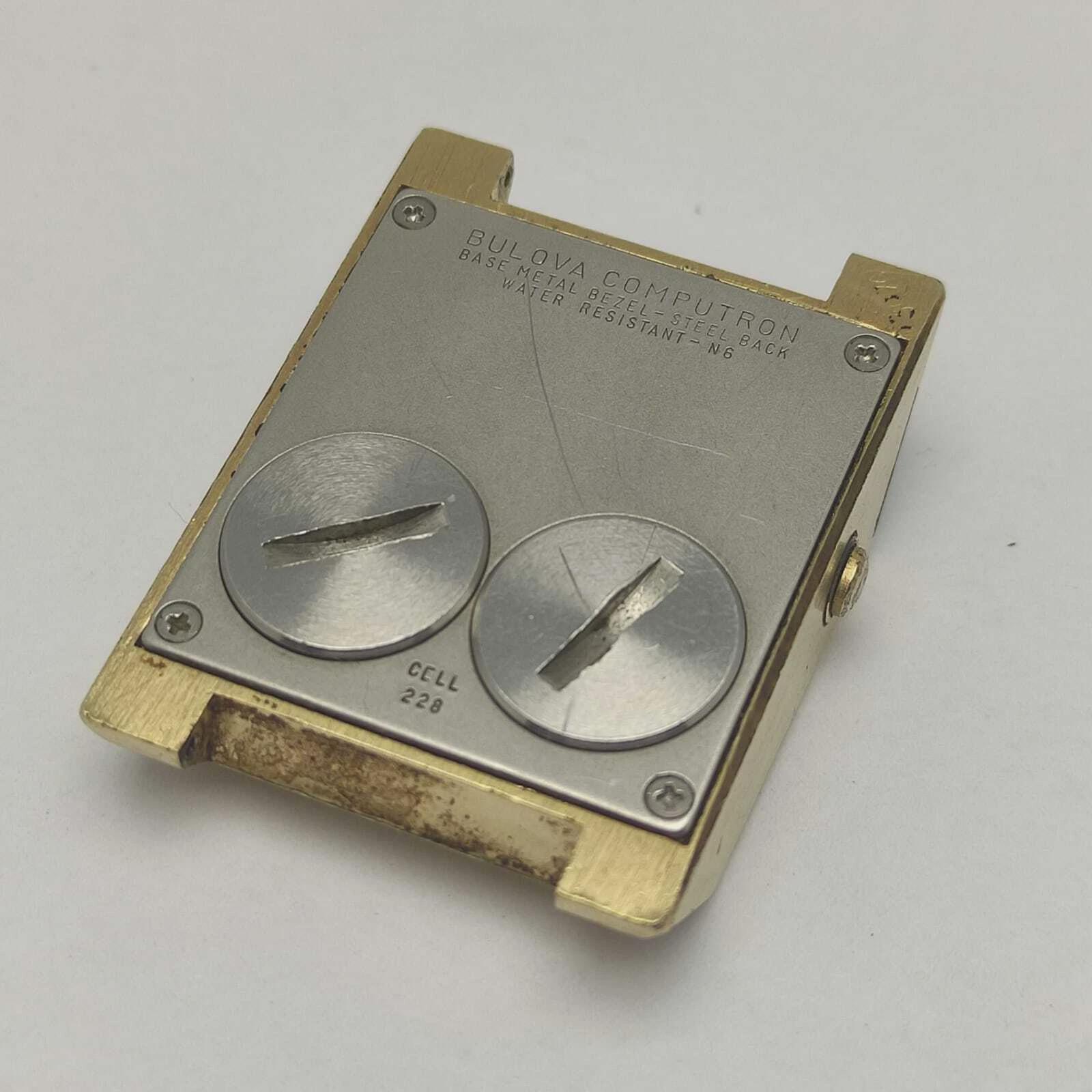 Bulova Computron LED Watch Gold Stainless Steel, 1970s Retro for Parts ...