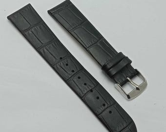 Correa de reloj Bulova de piel auténtica para hombre (20 mm, ALM130ARL2)