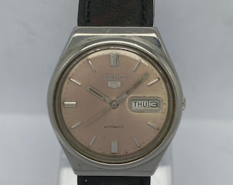 Reloj vintage SEIKO 5 automático 6309-8930 con esfera patinada, día y fecha para hombre ALM116AZN3
