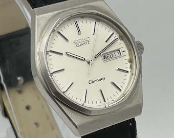 Reloj Seiko Chronos 7433-7040 de cuarzo con fecha y día para hombre ALM128MAZ3