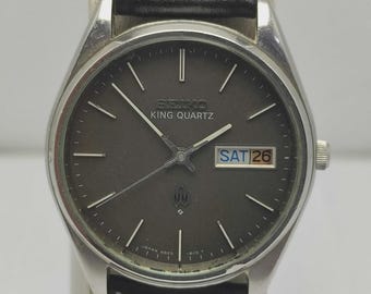Seiko King Quartz 4823-8110 Day/Date Vintage Men’s Watch