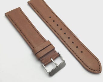 Correa de reloj Movado de piel auténtica para hombre de 20 mm ALM87RM3