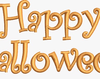 Fichier de motif de broderie machine Happy Halloween (fichier numérique)