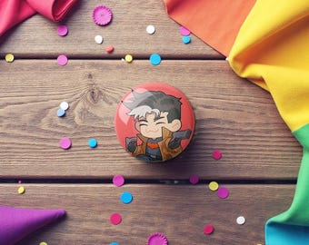 ちびジェイソン プリントボタンピン ピンバック