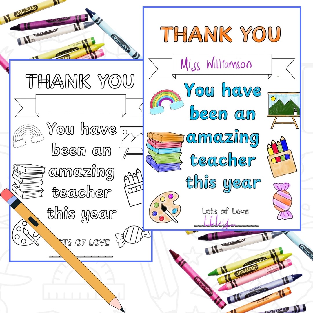 Thank You Teacher Printable Coloring Page – “amazing Teacher” | End of ...