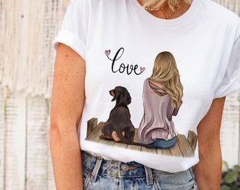 Camiseta para mamás de perros salchicha, camiseta para amantes de los perros salchicha, camiseta gráfica para mamás de perros, camiseta con un lindo perro salchicha, regalo para amantes de las mascotas, camiseta para dueños de perros salchicha