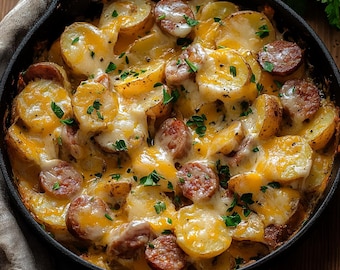 Cheesy Ranch Potatoes Smoked Sausage Recipe: Halal One-Pan Dinner (PDF)