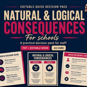 Natural and Logical Consequences: Editable Behaviour Decision Pack for UK Schools