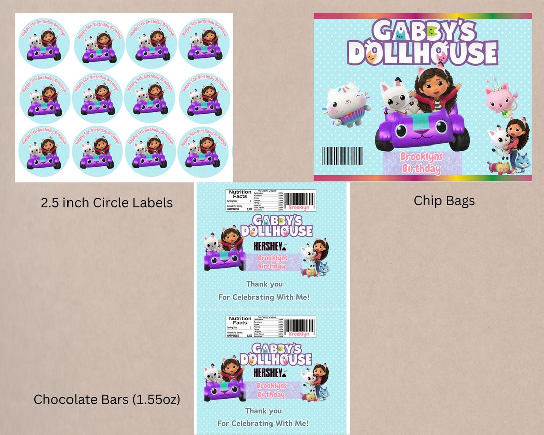 Gabbys Dollhouse Party Favor Bundle - Etsy