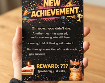 Dungeon Crawler Carl Funny Birthday Card, Funny Card for him, LitRPG Gamer Humor Meme Birthday Gift