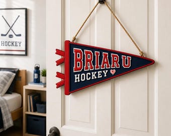 Briar U Door Sign, Custom Door Sign, Hocky Romance Vibes Wooden Door Hanging, Gift for Fans