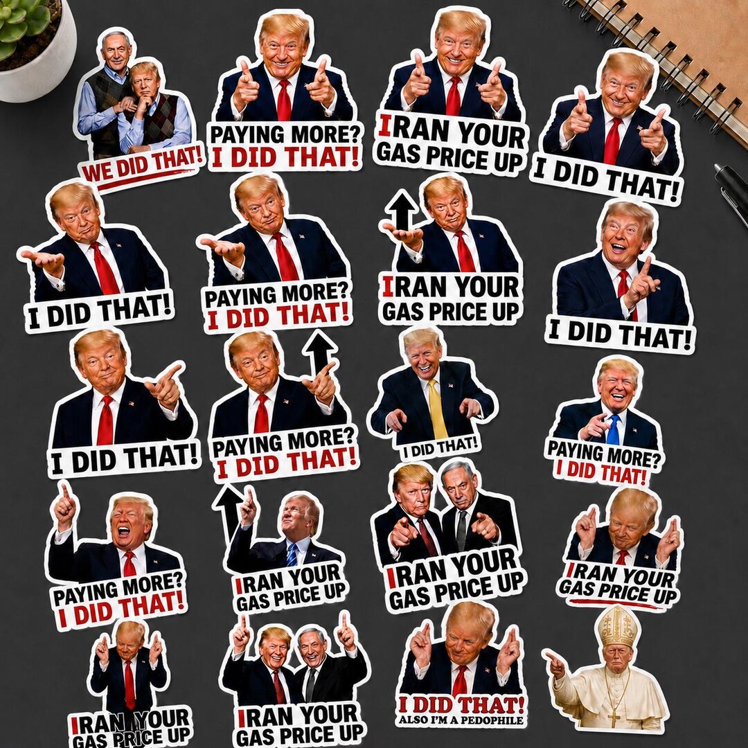 Funny I Did That Trump Sticker Pack, Viral Meme Anti-trump Sticker ...