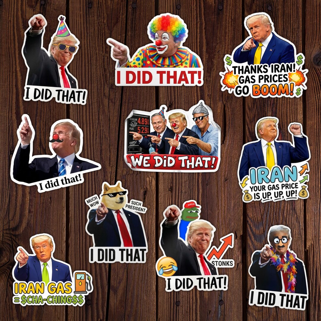 100pcs Meme I Did That! Trump Sticker, Funny Anti Trump 2