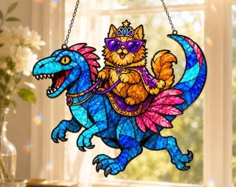 Donut and Mongo Acrylic Window Hanging, Dungeon Crawler Carl Inspired Suncatcher, DDC Fans Gift Wall Decor