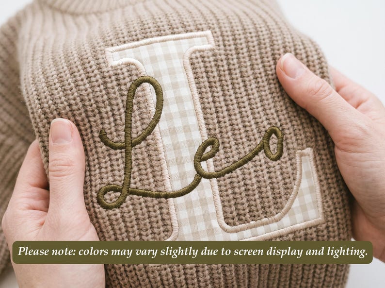 Baby Name Sweater Applique Embroidered Baby Sweater, baby boy gift, toddler boy gift, birthday gift for kids bild 9