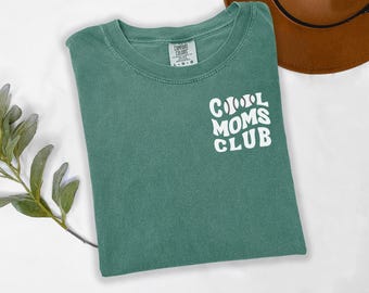 Comfort Colors Shirt Cool Moms Club, Baseball Mom Life, Gift for Moms, Game Day Baseball Sweater