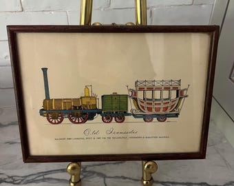 Impression train antique encadrée « Old Ironside »