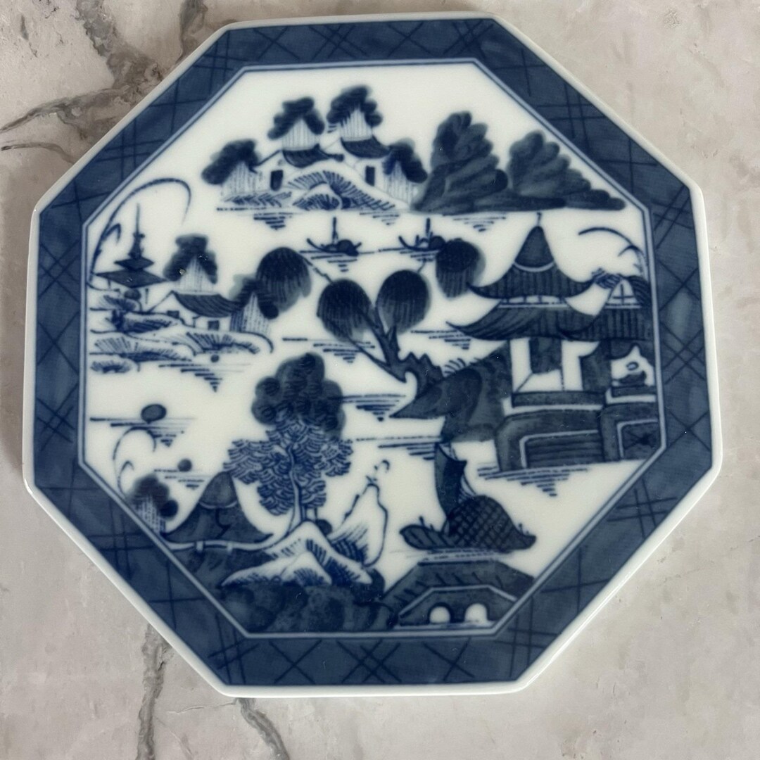 Vintage Mottahedeh Vista Alegre Historic Charleston Blue Canton