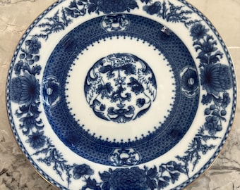 希少なモッタヘデ・ウィリアムズバーグ・インペリアルブルー・ランチョンプレート