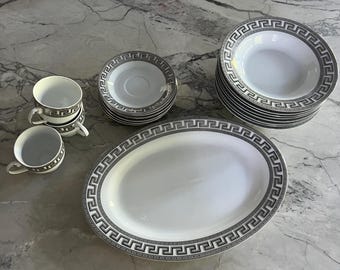 Casati Bavaria Greek Key Silber Zinnschalensortiment